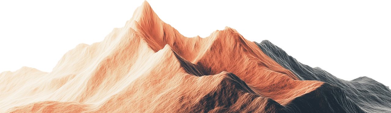 Stylized mountain landscape